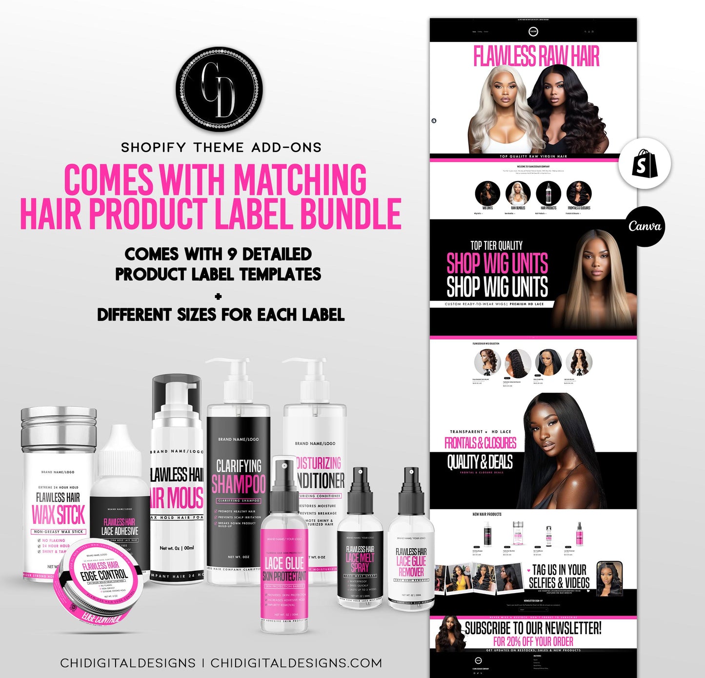 Thème Shopify pour marques de coiffure | Bannières pour sites web de coiffure