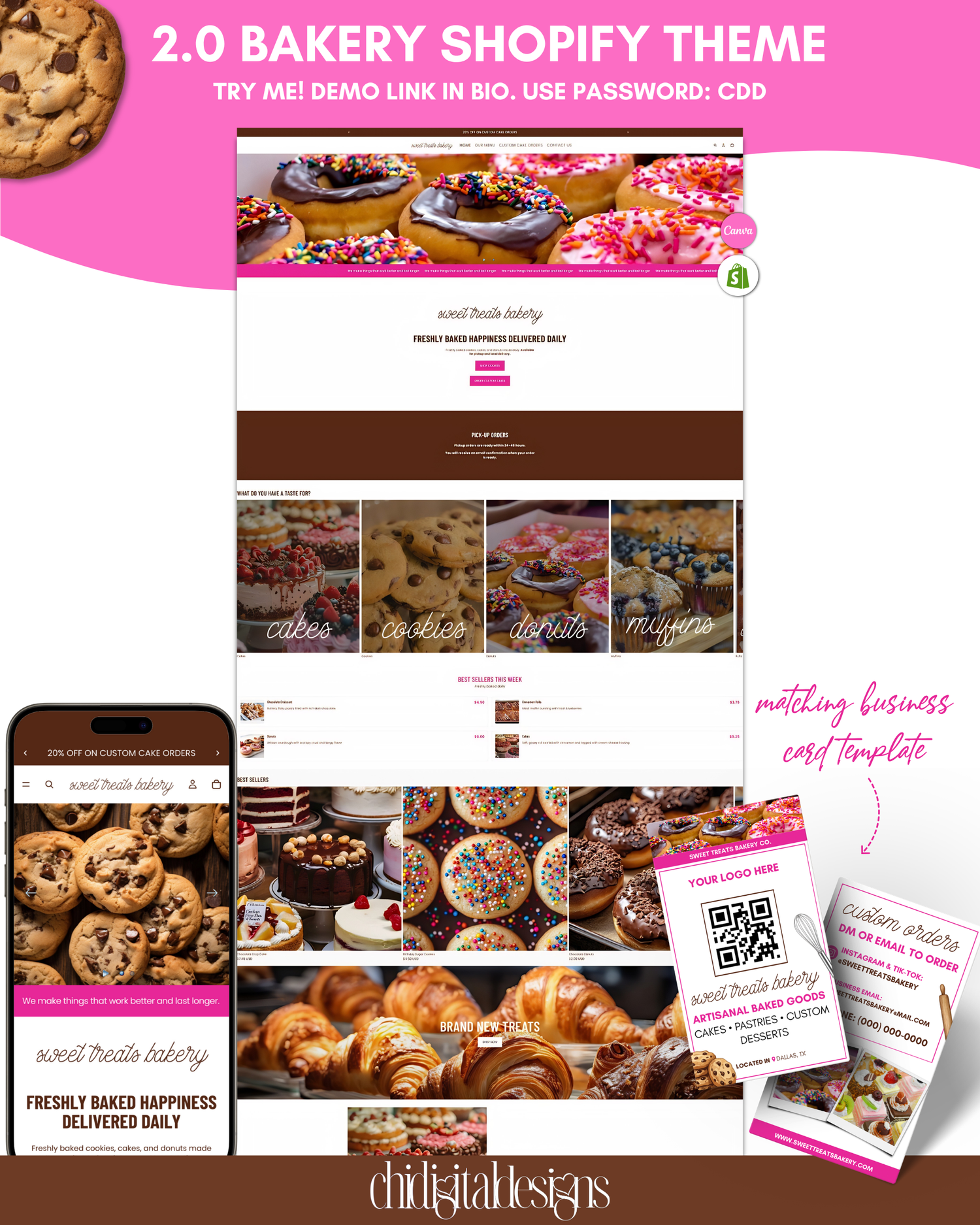 SWEET TREATS - Shopify Theme For Bakeries | ChiDigitalDesigns ™