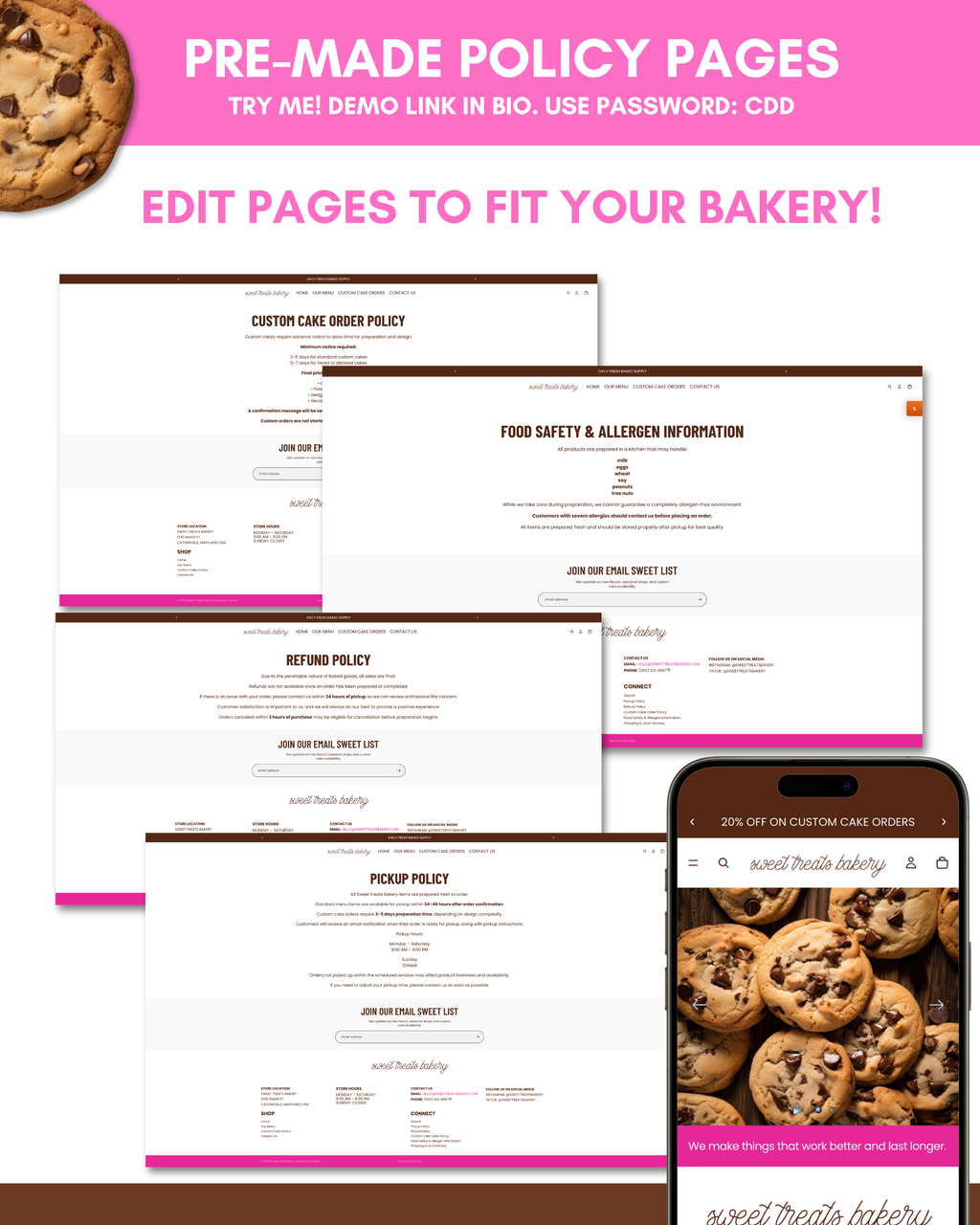 Sweet Treats Bakery - Shopify Theme