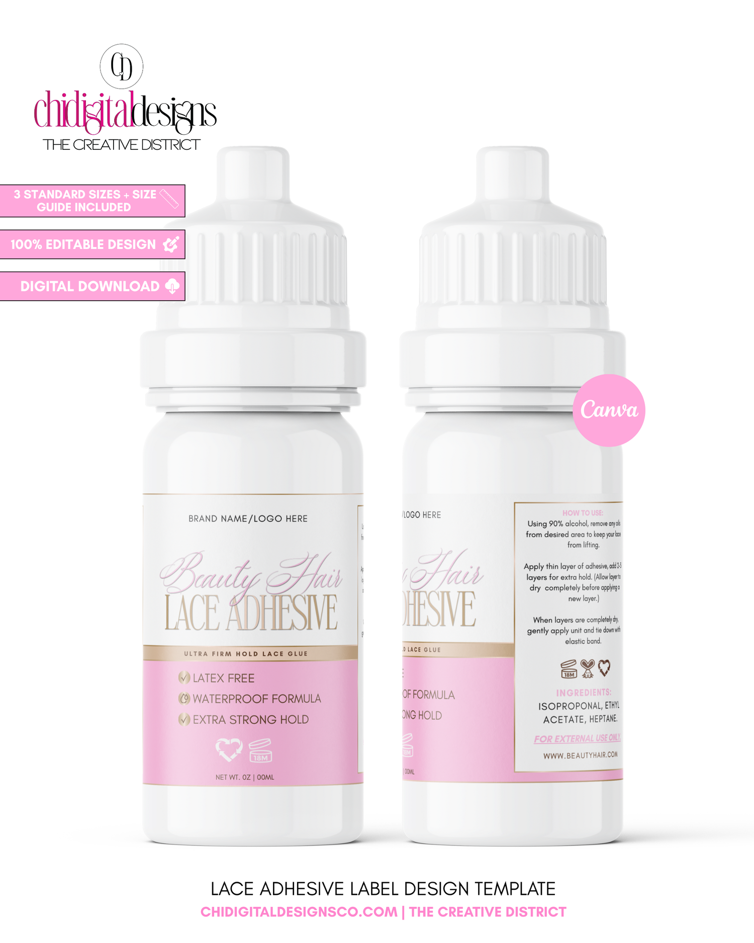 Lace Glue Label Design Template (Copy)