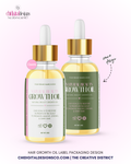 Hair Growth Oil Label Design Template
