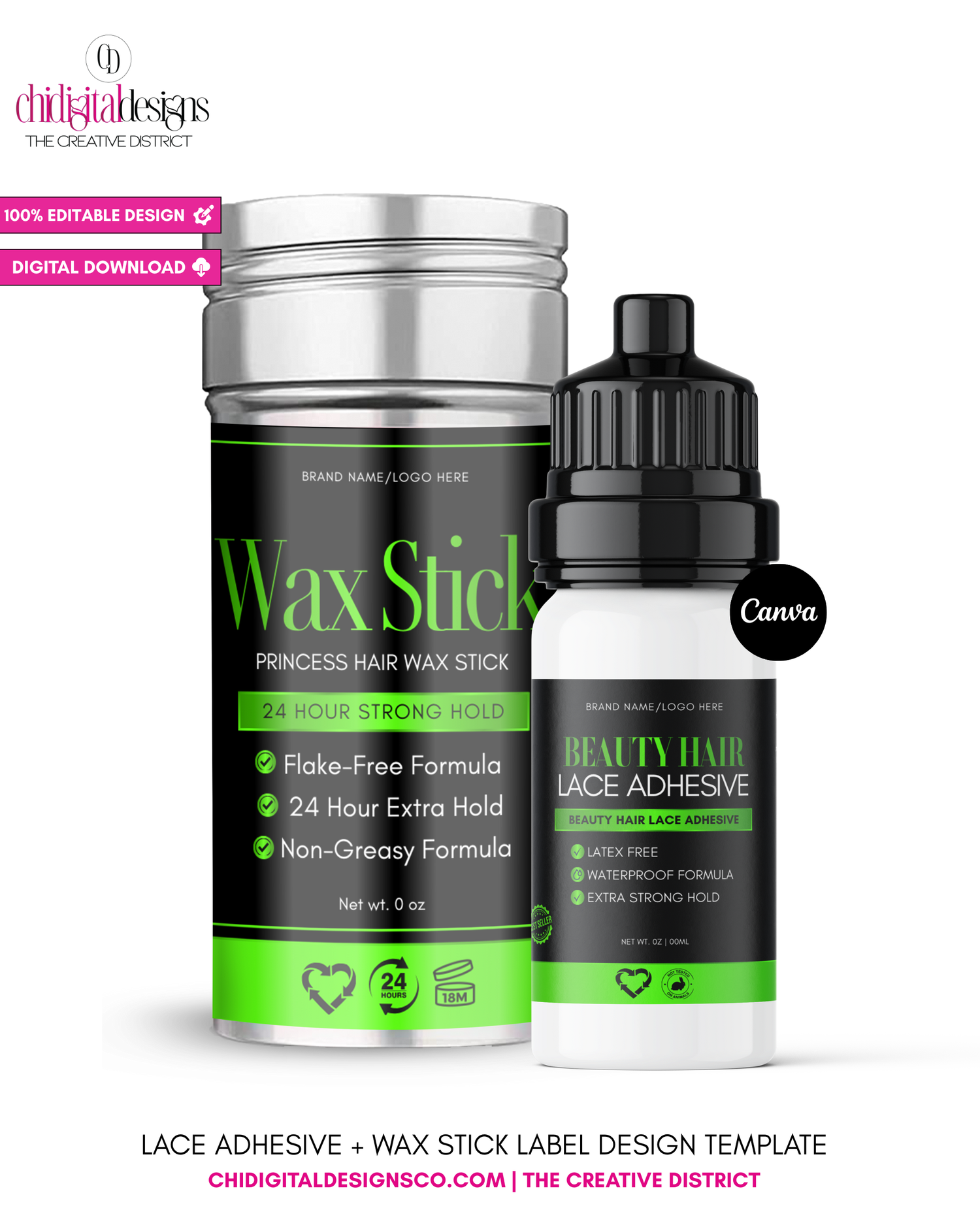 Wax Stick + Lace Adhesive Design Template