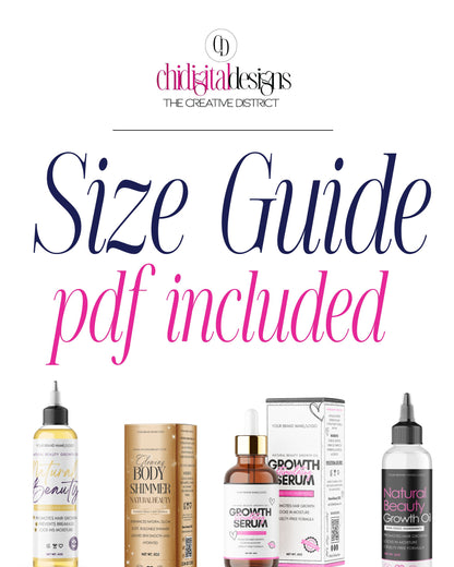 Hair Growth Oil Label + Box Designs Template