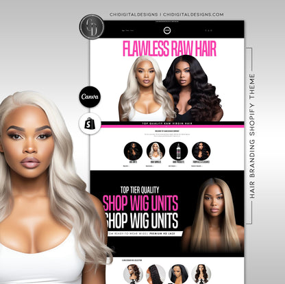 Thème Shopify pour marques de coiffure | Bannières pour sites web de coiffure