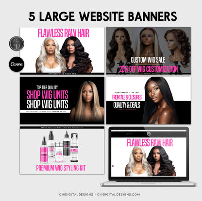 Thème Shopify pour marques de coiffure | Bannières pour sites web de coiffure