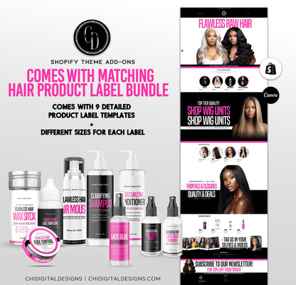 Thème Shopify pour marques de coiffure | Bannières pour sites web de coiffure