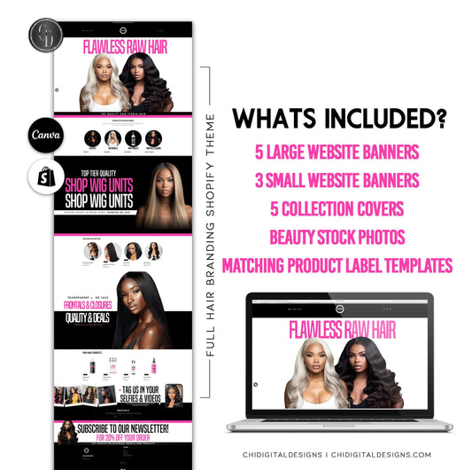 Thème Shopify pour marques de coiffure | Bannières pour sites web de coiffure